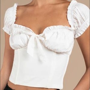 I.AM.GIA Naomi White Crop Top Size XS (Like New)